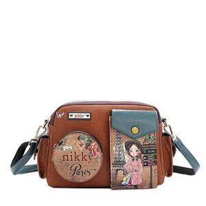 Nicole Lee USA Multi Pocket Messenger Bag